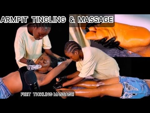 💫 ASMR Armpit & Foot Tickling Massage for Sleep a lot of tingles