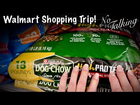 ASMR~Walmart Shopping Trip! Pet food bags!  (No talking version) Super crinkly delight!