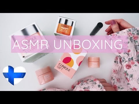 ASMR suomi 🇫🇮 ostokset - kauneustuotteet unboxing & esittely: Clinique ihonhoitotuotteet