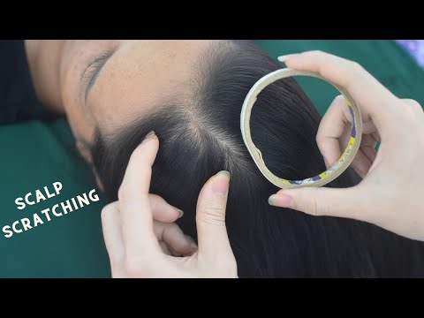 ASMR Relaxing Hair Play, Hair Parting With ( Snoring, Breathing Sounds ) For Anxiety Relief