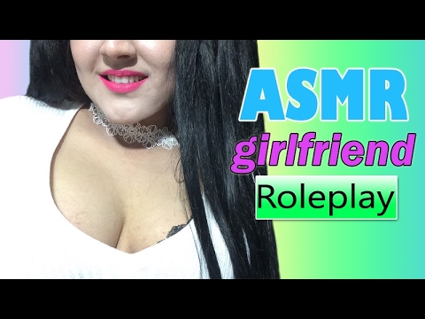 ASMR Girlfriend Role Play - Kissing & Massage - I Love you !