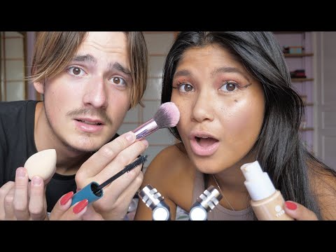 ASMR MY BOYFRIEND DOES MY MAKEUP