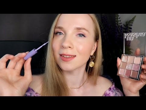 ASMR SUOMI Syntymäpäiväsi Liila Meikki Roleplay 🥳🪻💜ASMR Personal Attention