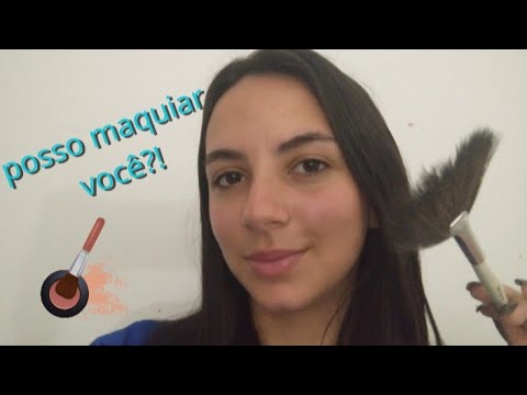 😴ASMR Maquiando você para uma festa! Muito TEPPING e SUSSURRO😴