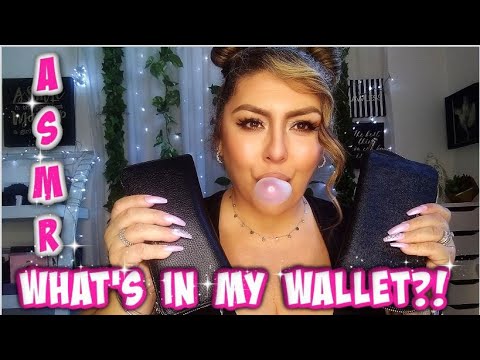 ASMR (WHAT'S IN MY WALLET) Chewing Bubble Gum