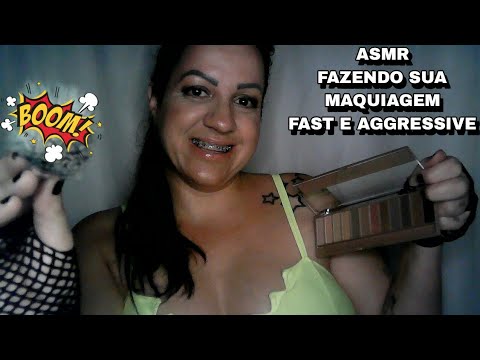 ASMR-ROLEPLAY FAZENDO SUA MAQUIAGEM (FAST E AGGRESSIVE) #asmr #sonsdeboca #roleplay #rumo3k