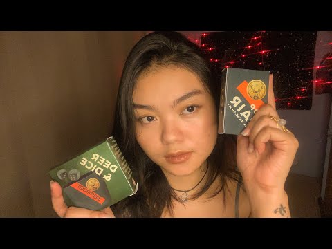 JÄGERMEISTER poker cards and dice up ASMR sounds 🍾🃏