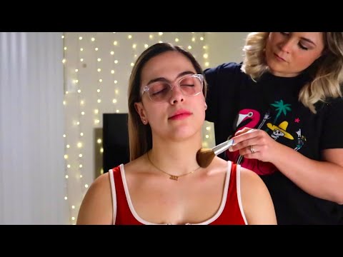 ASMR | Light Touch Massage on Lauren | No talking