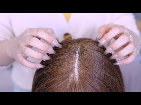 ASMR Scalp Scratching with Long Nails No Talking
