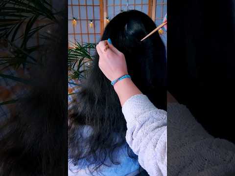 relaxing hairplay🥰follow my channel🙌 #asmr #relax #relaxingsounds #tingles #asmrpampering #sleepaid