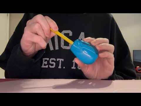 ASMR Sharpening Colored Pencils | (No Talking)