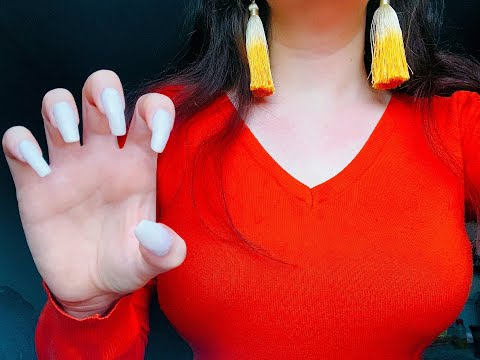 ASMR: SCRATCHING ON MYSELF 🧡 SHIRT EARRINGS HAIR SKIN