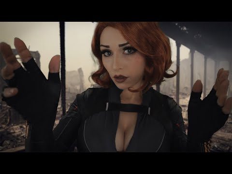 ASMR Calming you down | Black Widow soothes you (whispering, hugs, personal attention)