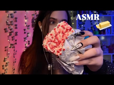 АСМР🧈ИТИНГ СЛИВОЧНОГО МАСЛА С ПОСЫПКОЙ*не повторяй это😩