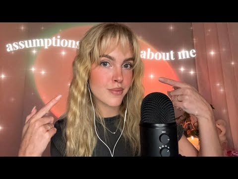 ASMR assumptions about me ♡  | closeup whispers