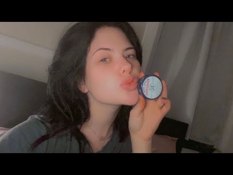 ASMR Lofi Applying Lip Balm (Mouth Sounds, Hand Movements & Whispering)