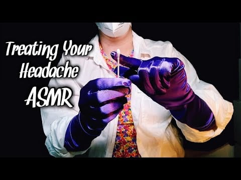 Medical RP ASMR w Satin Gloves 🧤 Treating Your Headache 💊 Soft Speaking 