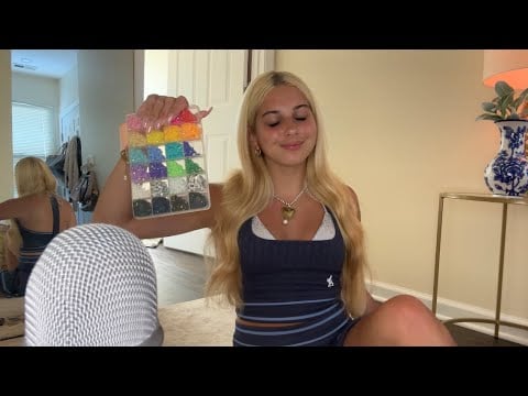 ASMR Rhinestone Triggers 💎 Textured Scratching, Tapping, Whispering