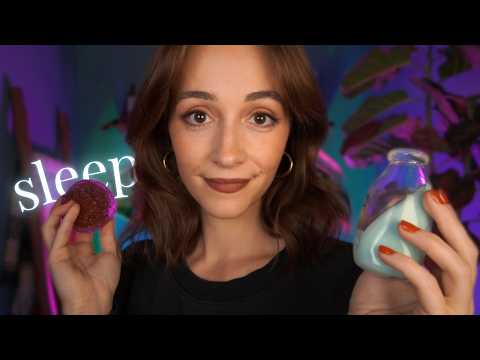 ASMR and Whispers for Deep Sleep 💜 (new trigger testing, squishies, ear to ear)