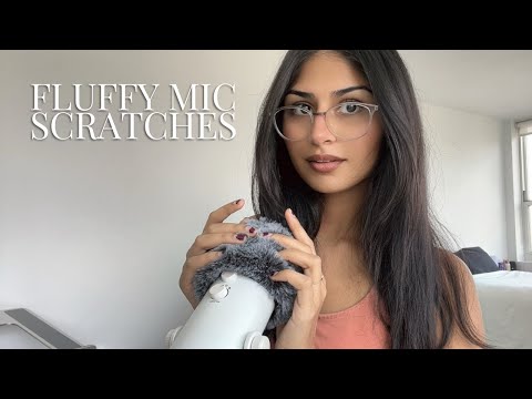 asmr mic scratching no talking 🫖 | fluffy mic sounds super tingly sensitive mic