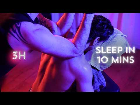 3-Hours of Satisfying Neck & Back Massage ASMR 💤 (Guaranteed Sleep No Talking)