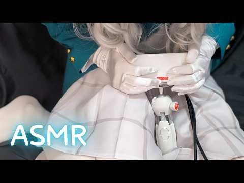 Sleepy Ear Covering & Finger Ear Cleaning ASMR | Gentle Ear Care | Miyo Cosplay (Blue Archive)