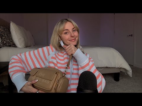 ASMR Decluttering My Purse | Rummaging, Organizing & Whispering  