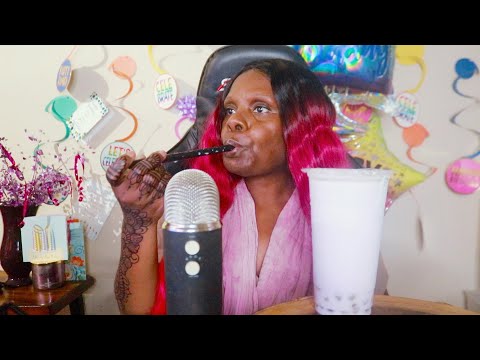 Taro Coconut Boba ASME Eating Sounds