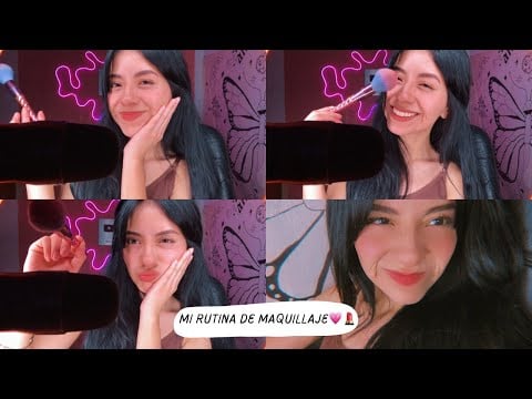 MI RUTINA DE MAQUILLAJE 💓💄| Tapping | Susurros relajantes | Andrea ASMR 🦋