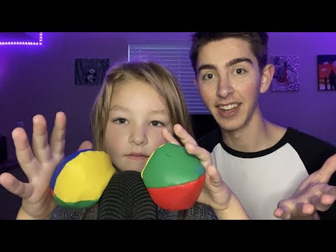 ASMR my little sister tries to give you tingles