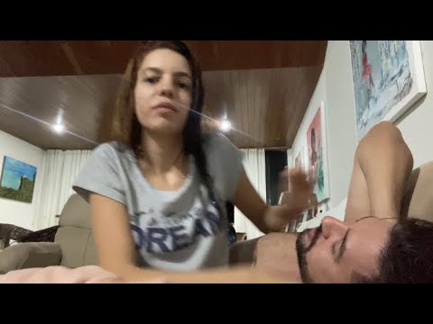 ASMR FAZENDO CARINHO NO MEU NAMORADO- com extras no final