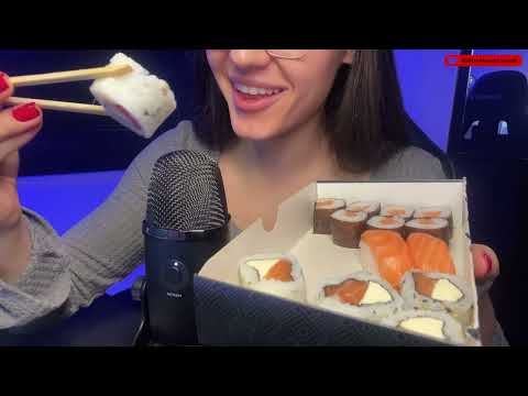 ASMR SUSHI • MUKBANG • EATING SOUNDS • JANTANDO COM A MANDY