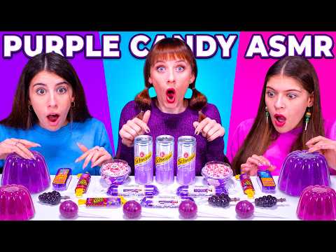 ASMR Eating Only Purple Candy and Food | Challenges Compilation