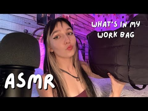 ASMR What’s in my Work Bag (Fabric Sounds, Scratching, Tapping)