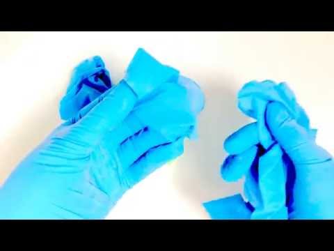｡*ﾟ✲*☆Latex Blue Gloves Unlayering with 'sticky' tingles [[ASMR]]