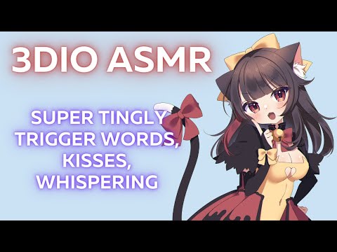 asmr stream #11 🌸 (3DIO - super tingly trigger words, kisses, whispering)