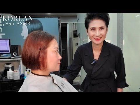 미용실 ASMR #멋내기 전체염색  #골드브라운  밝고 경쾌하게~Cool full-length hair dye #Gold brown bright and cheerful
