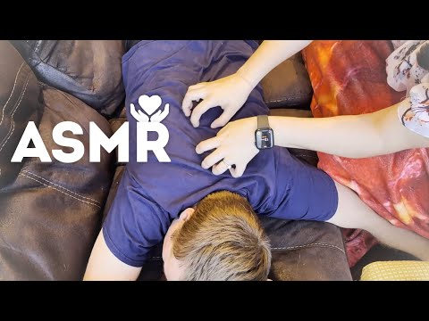 ASMR Massage, Scratch, and Tickle | Back, Shoulders, Neck, Head | No Talking