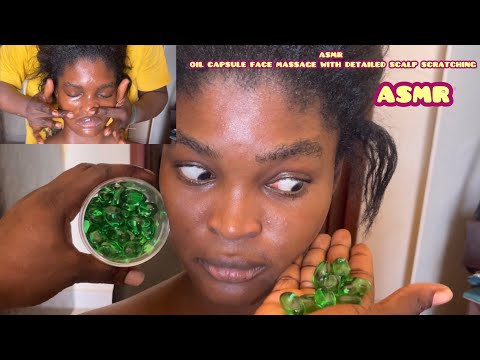 ASMR✨I GAVE MY SISTER A PERFECT OIL CAPSULE FACE MASSAGE, DETAILED SCALP SCRATCHES GUM AND WHISPER