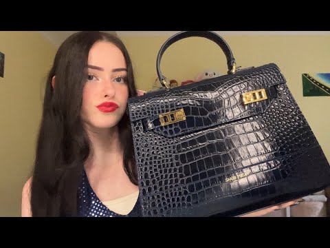 ASMR teddy blake bag unboxing 👜 (textured scratching & tapping)