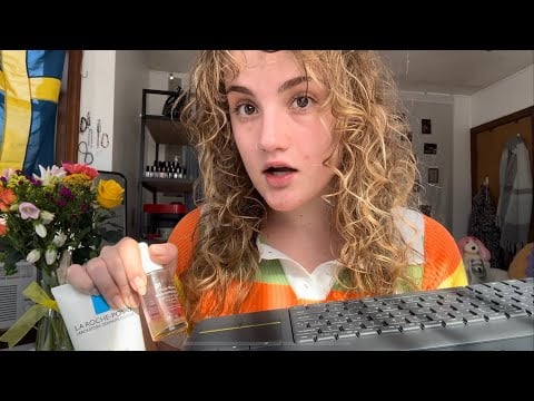 ASMR grwm on a sunny spring day (my laptop is going to overheat + help me with my homework + typing)
