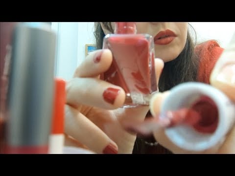 Asmr nail polishing lo-fi video!!! Tapping, scratching, whispering!!