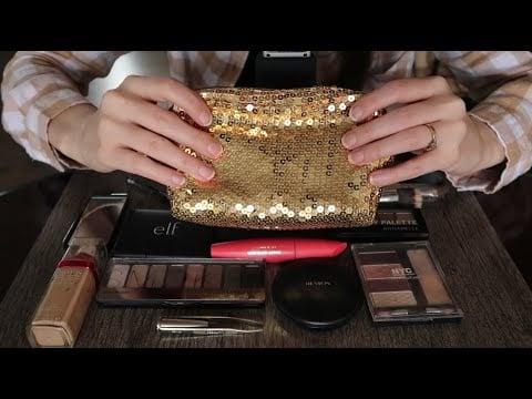 What's In This Make-up Bag? ~ Whispered, Rummaging, Clicking, Tapping ASMR