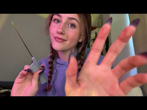 ASMR Hair Parting & Soft Singing ✂️ Gentle Hair Play, Whispered Triggers & Sleep Sounds