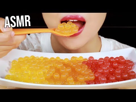 ASMR POPPING BOBA 팝핑보바 리얼사운드 먹방 Eating Sounds Mukbang