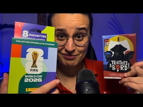 ASMR | MES DERNIERS ACHATS (PANINI, JEUX DE SOCIÉTÉ) 