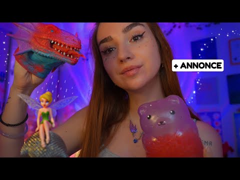 ASMR S'ENDORMIR avec MES PREMIERS TRIGGERS 🐲🐻🍉(le retour !)