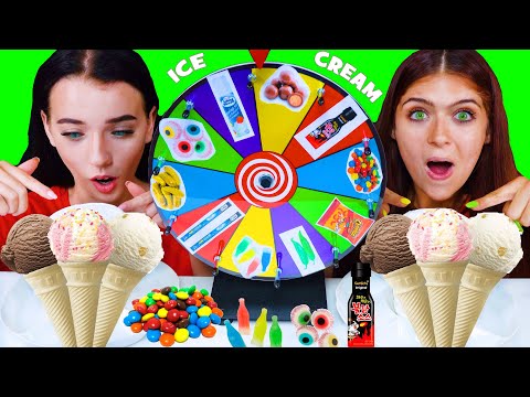 ASMR MYSTERY WHEEL OF ICE CREAM CHALLENGE | EATING SOUNDS LILIBU