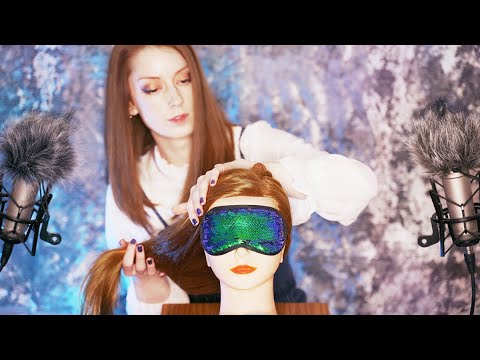 Hair Play & Face touching ASMR / Soft Spoken 💆