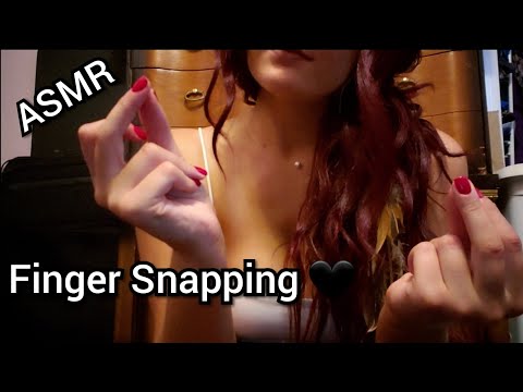 ASMR Finger Snapping with Red Nail Polish